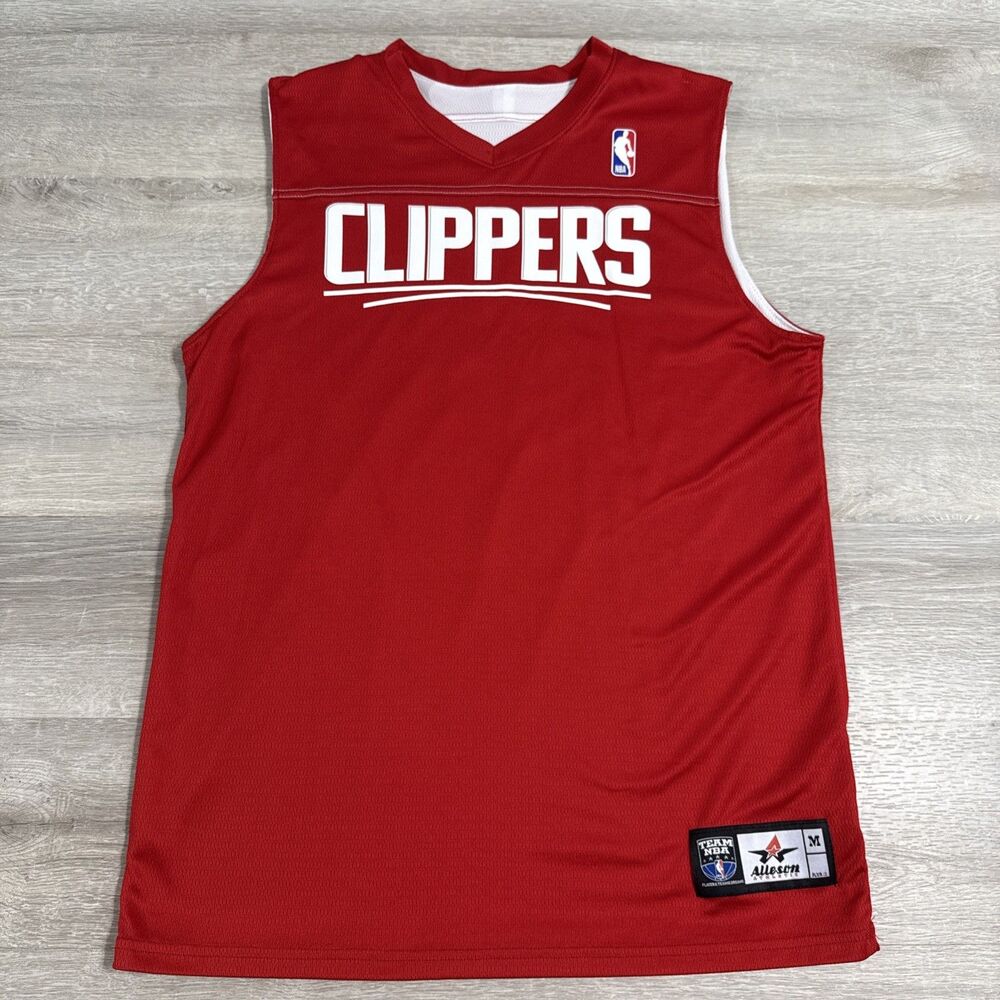 Los Angeles Clippers Jersey Reversible Team NBA Alleson Men's Red White Medium